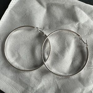 Silver hoop earrings